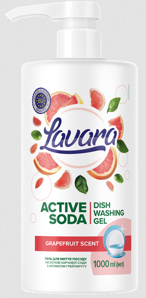 Засіб для миття посуду LAVARA на основі харчової соди 1000 г